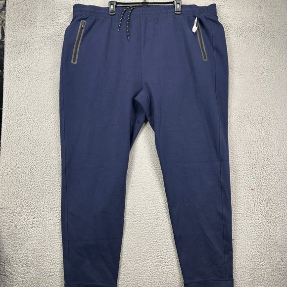 Old Navy Pants Jogger Mens 4XL Tall Navy Blue Drawstring Stretch Pull On NEW - Picture 1 of 8